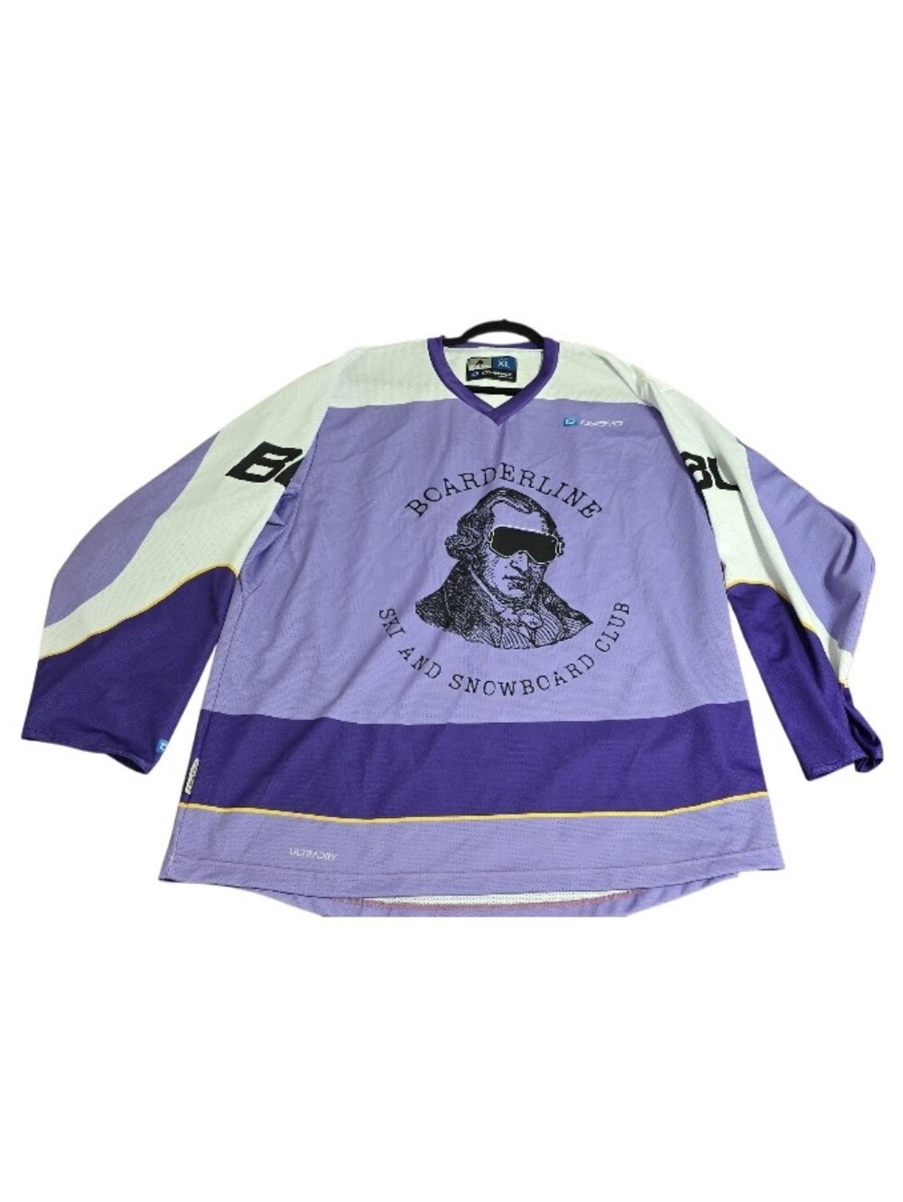 #X02 Boarderline Ski and Snowboard Club Purple Hockey Jersey